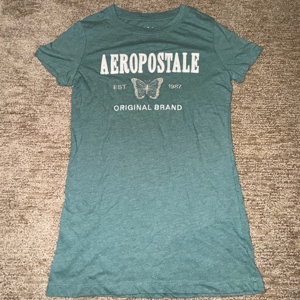Aeropostale Green Graphic Tee